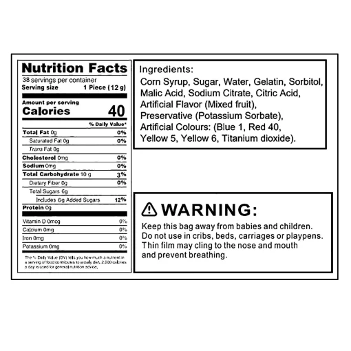 Body Parts Gummy Candy - 38 Pc.