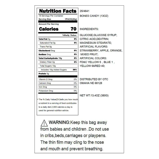 Bones Hard Candy - 19 Pc.