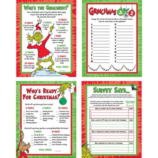 Dr. Seuss™ The Grinch™ Family Game Kit For 24