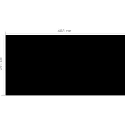 Vidaxl Pool Cover Black 192.1"X96.1" Pe