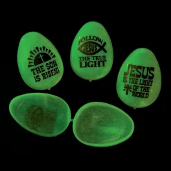 2 1/2" Bulk 72 Pc. Jesus Is The Light Glow-In-The-Dark Plastic Easter Eggs