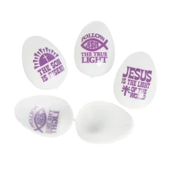 2 1/2" Bulk 72 Pc. Jesus Is The Light Glow-In-The-Dark Plastic Easter Eggs