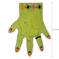 9 1/2" X 11 1/2" Monster Hand-Shaped Plastic Treat Bags - 12 Pc.