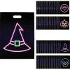12 1/2" X 17" Bulk 100 Pc. Neon Halloween Plastic Goody Bags
