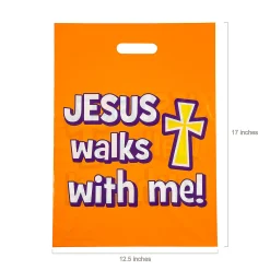 12 1/2" X 17" Bulk 50 Pc. Walk Safely With Jesus Goody Bags
