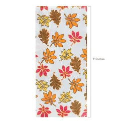 5 1/2" X 11" Fall Leaf Cellophane Bags - 12 Pc.