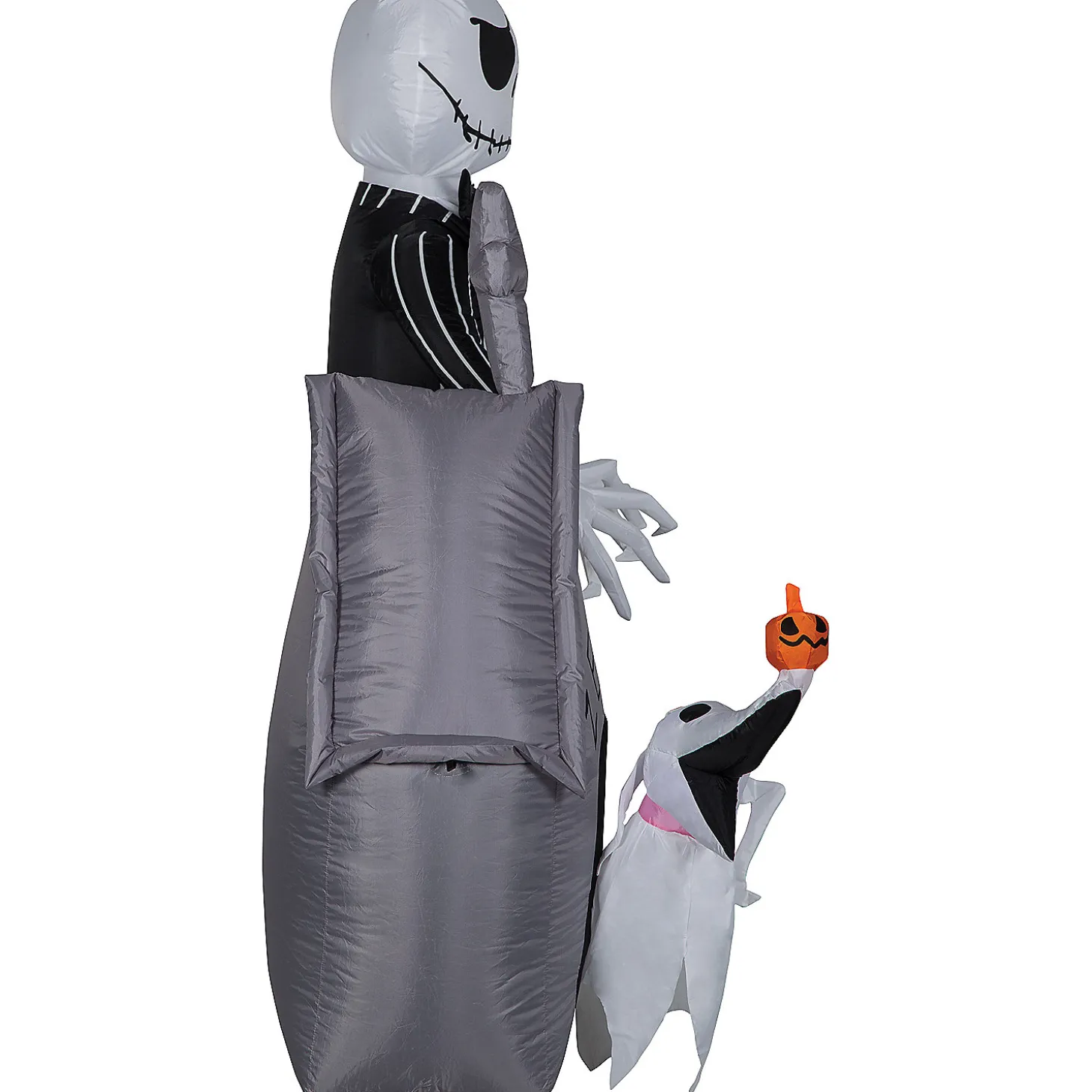 60" Blow Up Inflatable Nightmare Before Christmas Jack Skellington & Zero With House Outdoor Halloween Yard Decoration