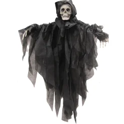 29.5" Hanging Skeleton Black Reaper Decoration