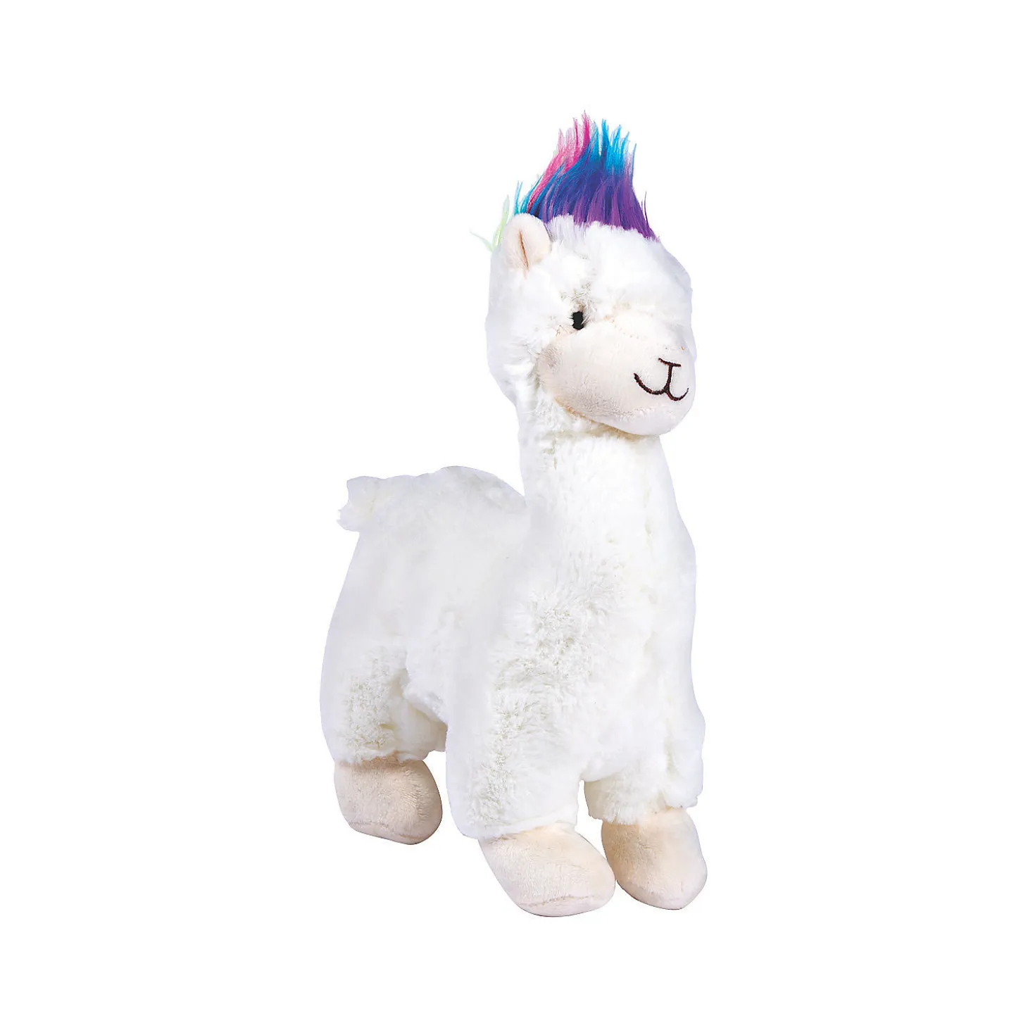 13" Multicolor Mohawk Stuffed Llama