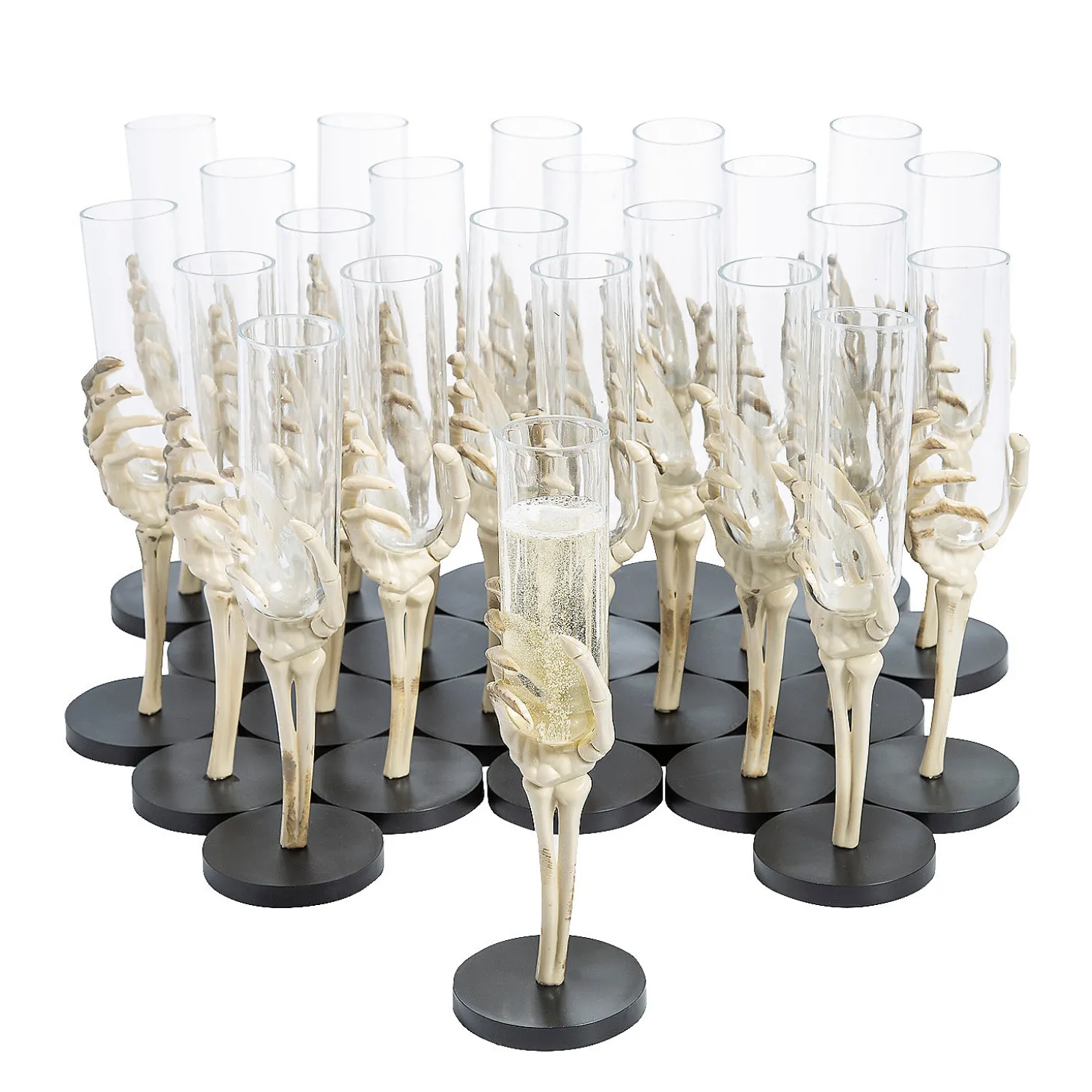 2 Oz. Bulk 48 Ct. Skeleton Hand Plastic Glasses