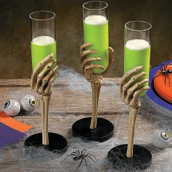2 Oz. Skeleton Hand Bpa-Free Plastic Glasses - 12 Ct.