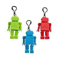 4" Robot Articulated Fidget Toy Backpack Clips - 6 Pc.