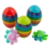 4" Sensory Toy-Filled Plastic Easter Eggs - 12 Pc.