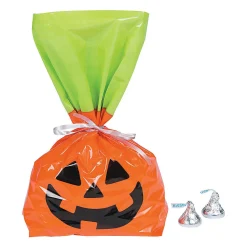 5" X 11 1/2" Bulk 50 Pc. Halloween Jack-O'-Lantern Cellophane Bags