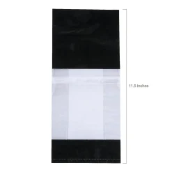 5" X 2 1/2" X 11" Medium Metallic Banded Cellophane Bags - 12 Pc.
