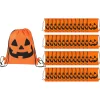 12" X 15" Bulk 50 Pc. Medium Jack-O'-Lantern Nonwoven Drawstring Bags