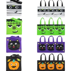6" X 6" Mini Nonwoven Ghoul Gang Tote Bags - 12 Pc.
