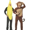 Adult Banana And Monkey Couple Costumes