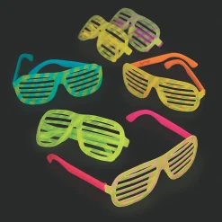 Adult's Bright Color Glow-In-The-Dark Shutter Glasses- 12 Pc.