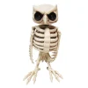 Animated Owl Skeleton Halloween Decoration