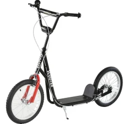 Aosom Kick Scooter W/Rear Dual Brakes 5Yr+ Black