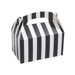 Black & White Striped Favor Boxes - 12 Pc.