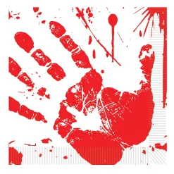 Bloody Handprint Luncheon Napkins - 16 Pc.