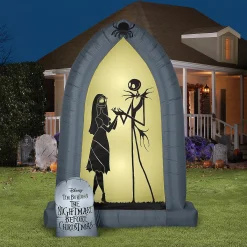 Blow Up Inflatable Nightmare Before Christmas Jack & Sally Arch Outdoor Yard Decoration