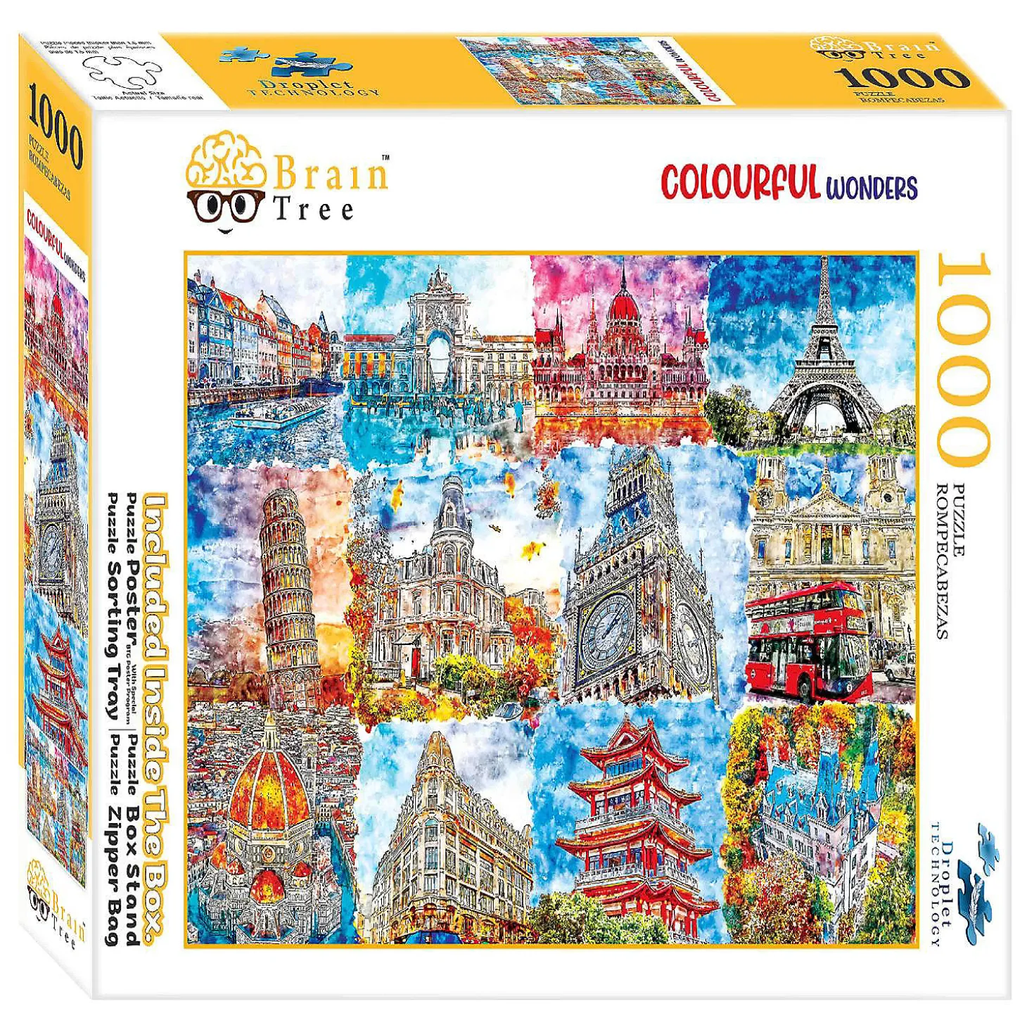 Brain Tree-Colorful Wonders 1000 Piece Puzzle For Adults 27.5"Lx19.5"W