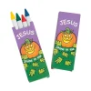 Bulk 48 Boxes Christian Pumpkin Crayons - 4 Colors Per Box