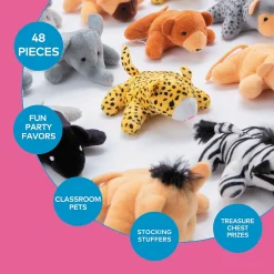 Bulk 50 Pc. Bulk Mini Zoo Stuffed Animal Assortment