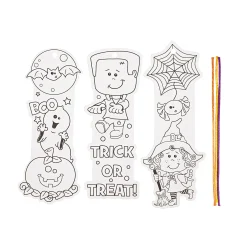 Bulk 50 Pc. Color Your Own Halloween Friends Bookmarks