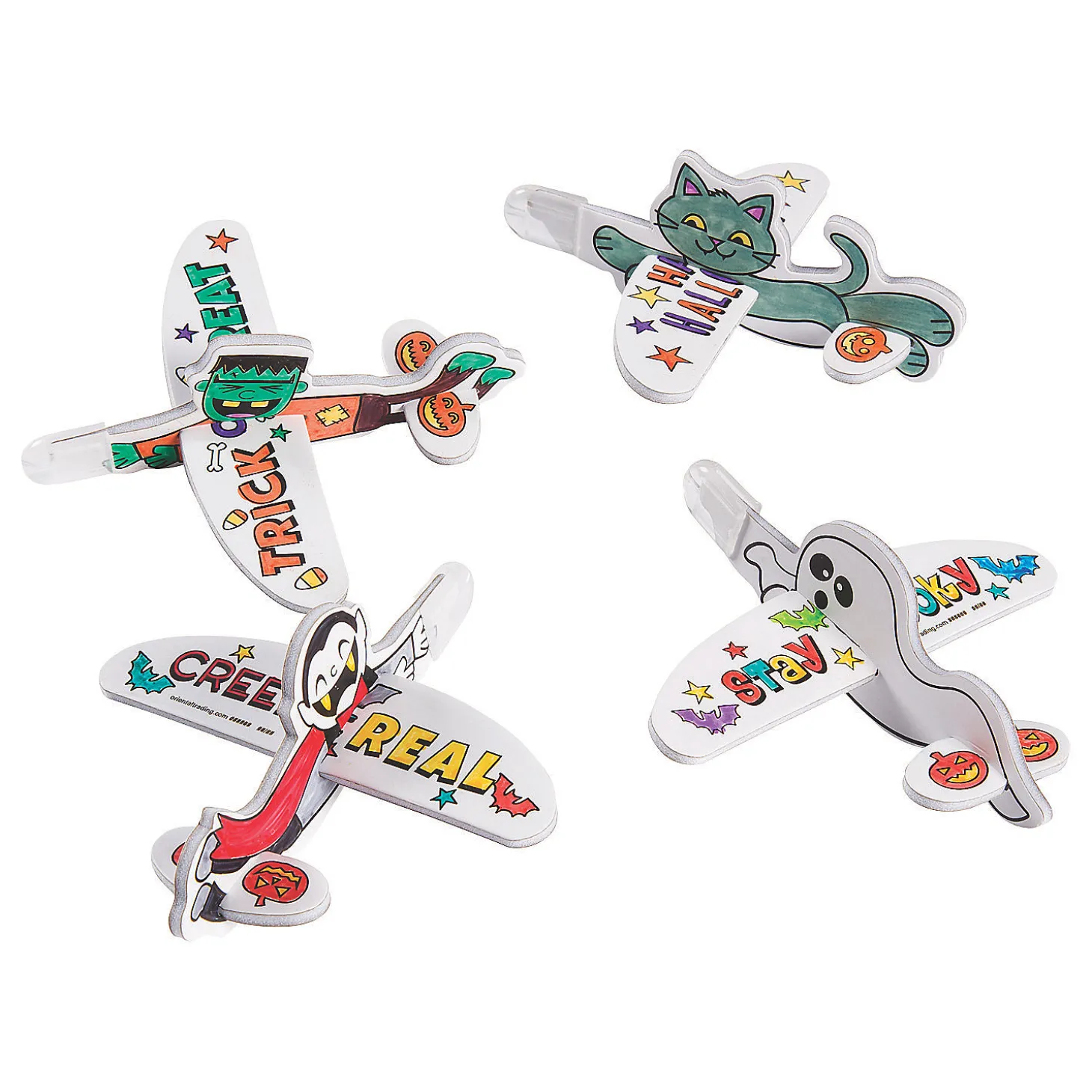 Bulk 48 Pc. Color Your Own Mini Halloween Gliders