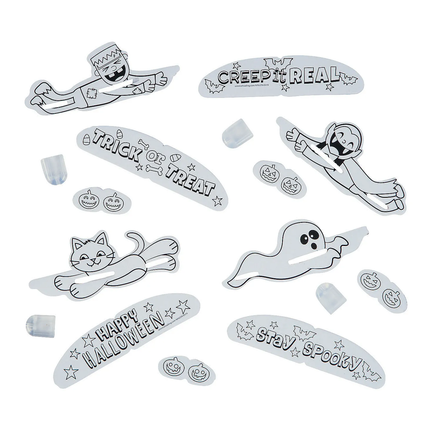Bulk 48 Pc. Color Your Own Mini Halloween Gliders