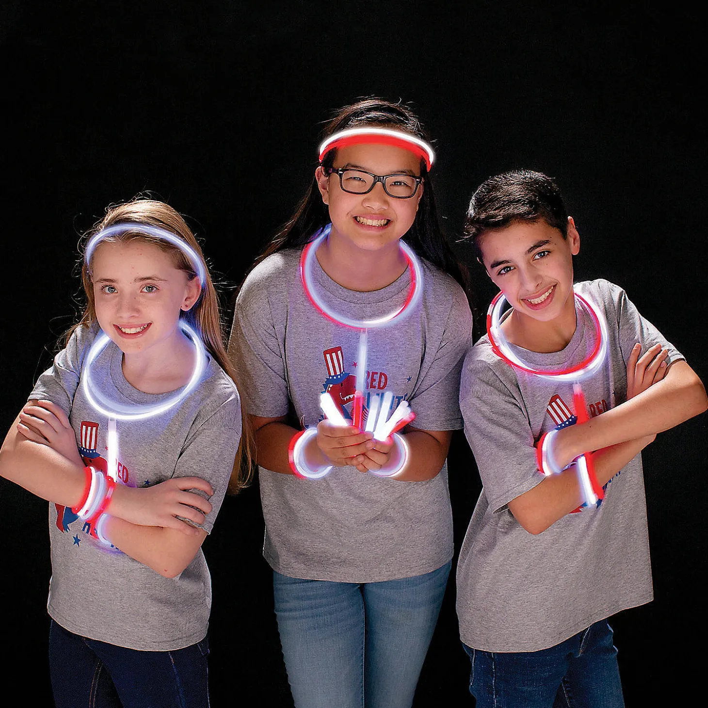 Bulk 75 Pc. Glow Patriotic Assortment