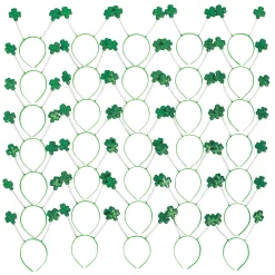 Bulk 60 Pc. Green Glitter Shamrock Head Boppers