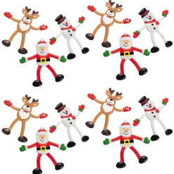 Bulk 144 Pc. Holiday Character Bendables