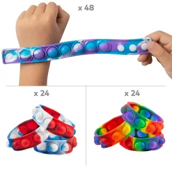 Bulk 96 Pc. Lotsa Pops Popping Toys Bracelet Assortment
