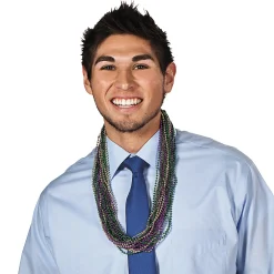 Bulk 144 Pc. Metallic Mardi Gras Bead Necklace Assortment