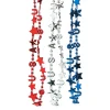 Bulk 48 Pc. Metallic Patriotic Usa Mardi Gras Bead Necklaces