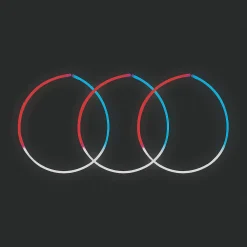 Bulk 50 Pc. Patriotic Glow Tri-Color Necklaces