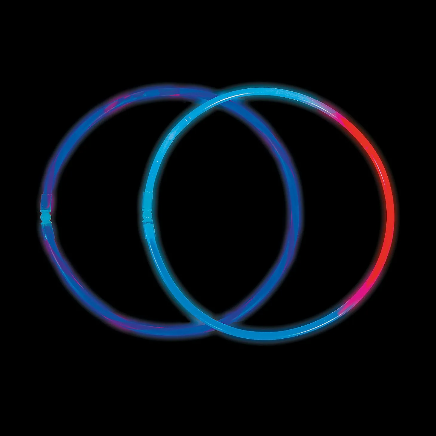 Bulk 100 Pc. Patriotic Solid & Tri-Color Glow Necklace Assortment