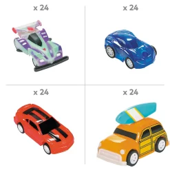 Bulk 96 Pc. Pull-Back Cars & Race Cars Assortment