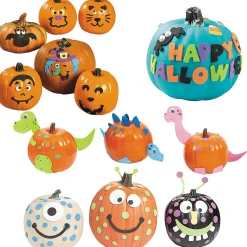 Bulk 48 Pc. Pumpkin Decorating Craft Kit Assortment - Makes 48