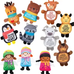 Bulk 150 Pc. Religious Christmas Plush Character Assortment Kit