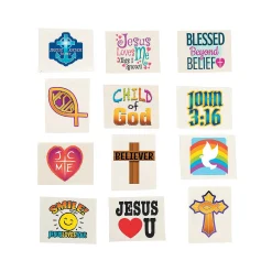 Bulk 72 Pc. Religious Temporary Tattoos