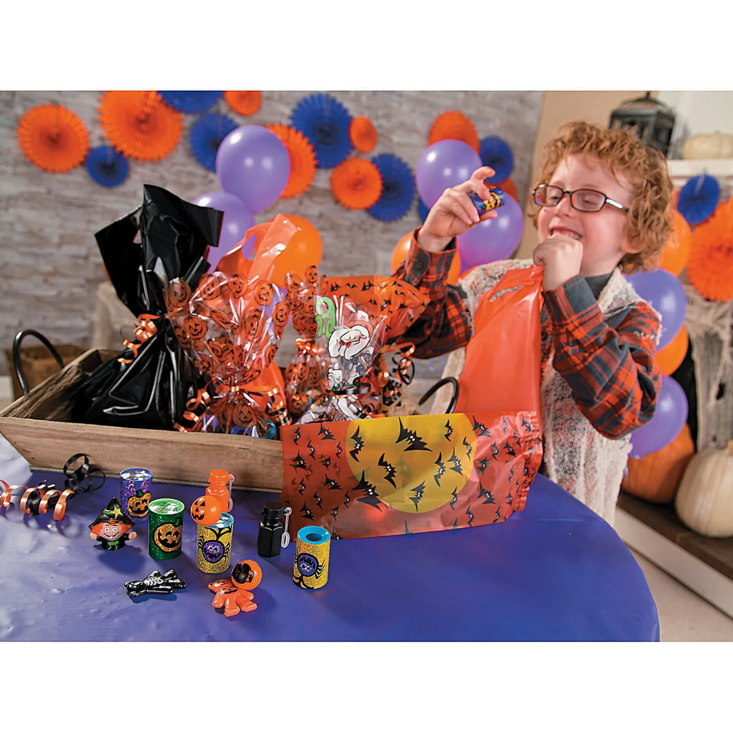 Bulk 50 Pc. Solid Color Plastic Goody Bags