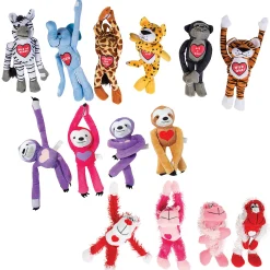 Bulk 72 Pc. Valentine Long Arm Stuffed Animal Assortment