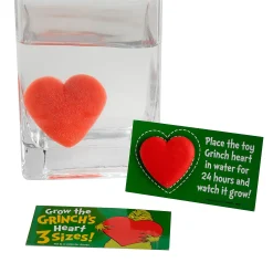 Bulk 144 Pc. Watch It Grow Dr. Seuss™ The Grinch Hearts Water Toys With Card