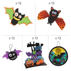 Bulk Basically Halloween Bats Craft Kit Assortment - Makes 60
